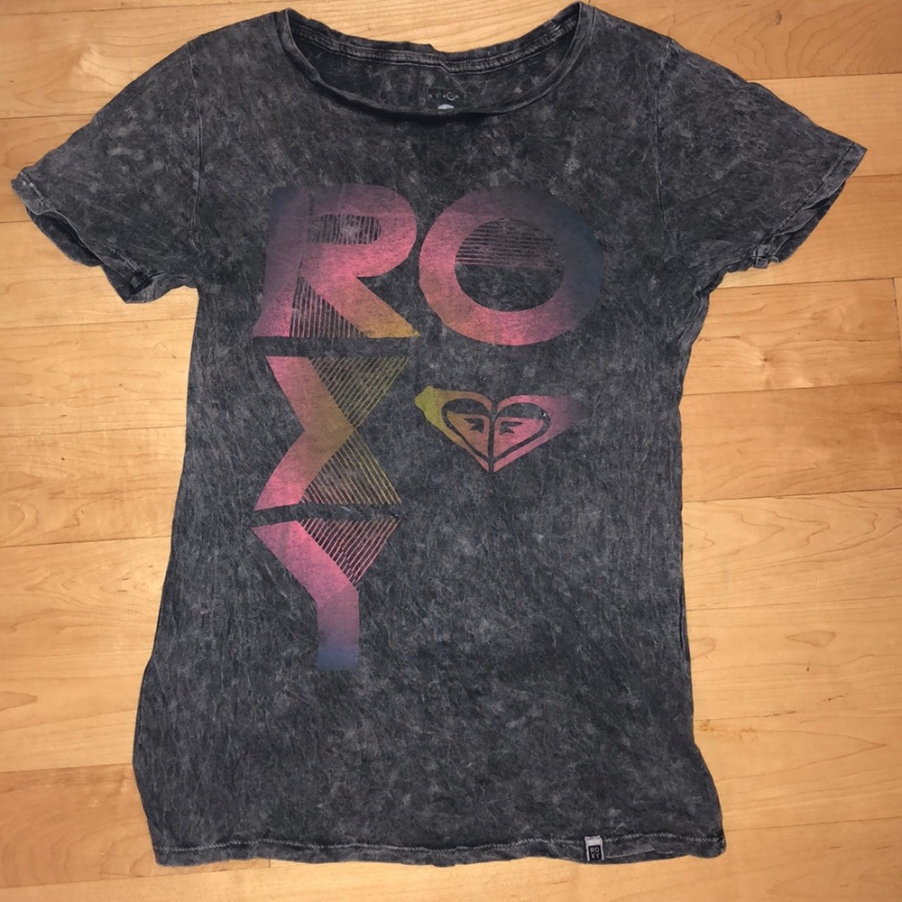 Vintage Roxy graphic tee in acid wash